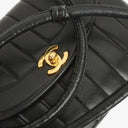 Chanel Diana Black Vertical Quilted Lambskin Single Flap Bag With 24K Gold-Plated Hardware