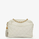 Chanel Vintage CC Quilted Lambskin Camera Tassel Bag