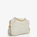 Chanel Vintage CC Quilted Lambskin Camera Tassel Bag