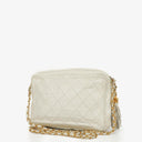 Chanel Vintage CC Quilted Lambskin Camera Tassel Bag