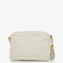 Chanel Vintage CC Quilted Lambskin Camera Tassel Bag
