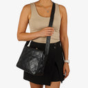 Chanel Vintage CC Turnlock Box Bag Black Quilted Lambskin 24K Gold-Plated Hardware