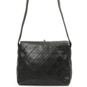 Chanel Vintage CC Turnlock Box Bag Black Quilted Lambskin 24K Gold-Plated Hardware