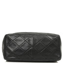 Chanel Vintage CC Turnlock Box Bag Black Quilted Lambskin 24K Gold-Plated Hardware