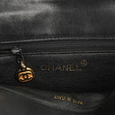 Chanel Vintage CC Turnlock Box Bag Black Quilted Lambskin 24K Gold-Plated Hardware