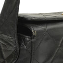 Chanel Vintage CC Turnlock Box Bag Black Quilted Lambskin 24K Gold-Plated Hardware