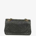 Chanel Vintage Classic Double Flap Bag Black Quilted Lambskin 24K Gold-Plated Hardware