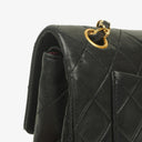 Chanel Vintage Classic Double Flap Bag Black Quilted Lambskin 24K Gold-Plated Hardware