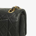 Chanel Vintage Classic Double Flap Bag Black Quilted Lambskin 24K Gold-Plated Hardware