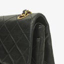 Chanel Vintage Classic Double Flap Bag Black Quilted Lambskin 24K Gold-Plated Hardware