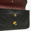 Chanel Vintage Classic Double Flap Bag Black Quilted Lambskin 24K Gold-Plated Hardware