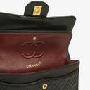 Chanel Vintage Classic Double Flap Bag Black Quilted Lambskin 24K Gold-Plated Hardware