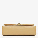 Chanel Vintage Classic Double Flap Bag in Quilted Beige Lambskin with 24K Gold-Plated Hardware