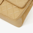 Chanel Vintage Classic Double Flap Bag in Quilted Beige Lambskin with 24K Gold-Plated Hardware