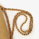 Chanel Vintage Classic Double Flap Bag in Quilted Beige Lambskin with 24K Gold-Plated Hardware