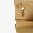 Chanel Vintage Classic Double Flap Bag in Quilted Beige Lambskin with 24K Gold-Plated Hardware