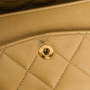 Chanel Vintage Classic Double Flap Bag in Quilted Beige Lambskin with 24K Gold-Plated Hardware