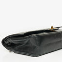 Chanel Vintage Classic Double Flap Bag in Quilted Black Lambskin with 24K Gold-Plated Hardware