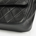 Chanel Vintage Classic Double Flap Bag in Quilted Black Lambskin with 24K Gold-Plated Hardware