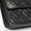 Chanel Vintage Classic Double Flap Bag in Quilted Black Lambskin with 24K Gold-Plated Hardware