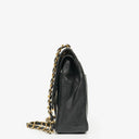 Chanel Vintage Classic Double Flap Bag in Quilted Black Lambskin with 24K Gold-Plated Hardware