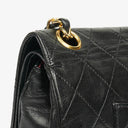 Chanel Vintage Classic Double Flap Bag in Quilted Black Lambskin with 24K Gold-Plated Hardware
