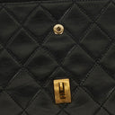 Chanel Vintage Classic Double Flap Bag in Quilted Black Lambskin with 24K Gold-Plated Hardware