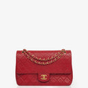 Chanel Vintage Classic Double Flap Bag in Quilted Lambskin with 24K Gold-Plated Hardware