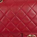 Chanel Vintage Classic Double Flap Bag in Quilted Lambskin with 24K Gold-Plated Hardware