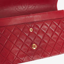 Chanel Vintage Classic Double Flap Bag in Quilted Lambskin with 24K Gold-Plated Hardware
