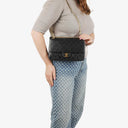 Chanel Vintage Classic Medium Double Flap Bag in Quilted Black Lambskin with 24-karat Gold-Plated Hardware