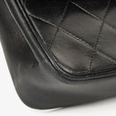 Chanel Vintage Classic Medium Double Flap Bag in Quilted Black Lambskin with 24-karat Gold-Plated Hardware