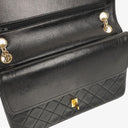 Chanel Vintage Classic Medium Double Flap Bag in Quilted Black Lambskin with 24-karat Gold-Plated Hardware
