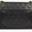 Chanel Vintage Classic Medium Double Flap Bag in Quilted Black Lambskin with 24-karat Gold-Plated Hardware