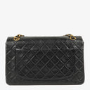 Chanel Vintage Classic Single Flap Bag In Black Quilted Lambskin With 24K Gold-Plated Hardware