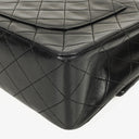 Chanel Vintage Classic Single Flap Bag In Black Quilted Lambskin With 24K Gold-Plated Hardware