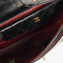 Chanel Vintage Classic Single Flap Bag In Black Quilted Lambskin With 24K Gold-Plated Hardware