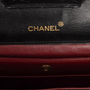 Chanel Vintage Classic Single Flap Bag In Black Quilted Lambskin With 24K Gold-Plated Hardware