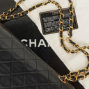 Chanel Vintage Classic Single Flap Bag In Black Quilted Lambskin With 24K Gold-Plated Hardware