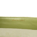 Chanel Vintage Crossbody Flap Bag Light Green Quilted Suede