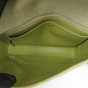 Chanel Vintage Crossbody Flap Bag Light Green Quilted Suede