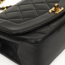 Chanel Vintage Diana Small Flap Bag Black Quilted Lambskin 24K Gold-Plated Hardware