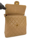 Chanel Vintage Double-Faced Flap Bag in Beige Quilted Lambskin with 24K Gold-Plated Hardware