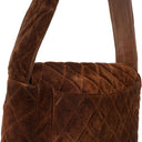 Chanel Vintage Flap Bag Brown Quilted Suede With Silver-Tone Hardware