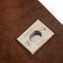 Chanel Vintage Flap Bag Brown Quilted Suede With Silver-Tone Hardware