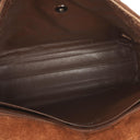 Chanel Vintage Flap Bag Brown Quilted Suede With Silver-Tone Hardware