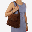 Chanel Vintage Flap Bag Brown Quilted Suede With Silver-Tone Hardware
