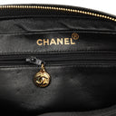 Chanel Vintage Front Pocket Camera Bag Black Quilted Caviar Leather With 24K Gold-Plated Hardware