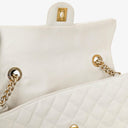 Chanel Vintage Globe Trotter White Caviar Flap Bag