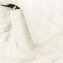 Chanel Vintage Globe Trotter White Caviar Flap Bag